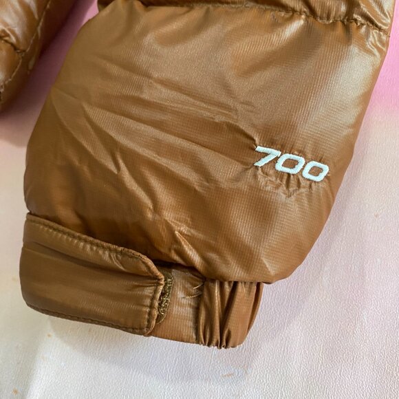Women's The North Face Short Brown Down Jacket - Picture 7 of 11